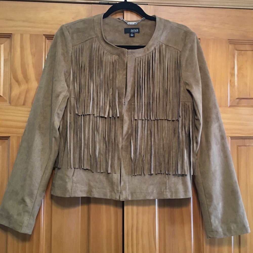 a.n.a. Fringed Bohemian Moto Jacket
